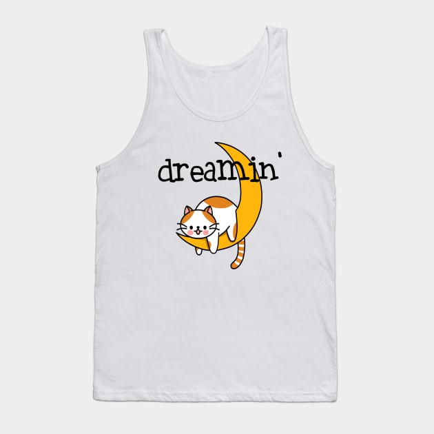 Dreaming cat with moon Tank Top by Smurnov